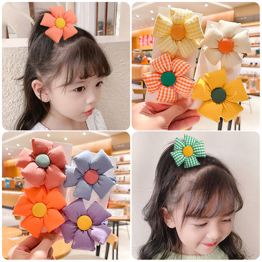 Kids Girls Cute Sweet Flower Hair Rings