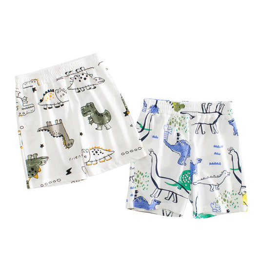 Children Kids Baby Fashion Boys Casual Basic Long Sleeve Dinosaur Print Shorts