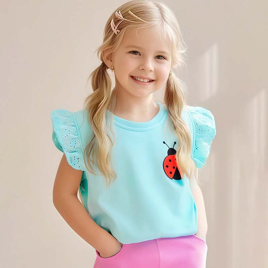 Kids Toddler Girls Casual Cute Short Sleeve T-Shirt