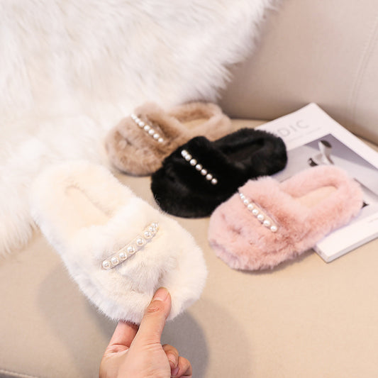 Children Kids Toddlers Soft Bottom Plush Home Slippers