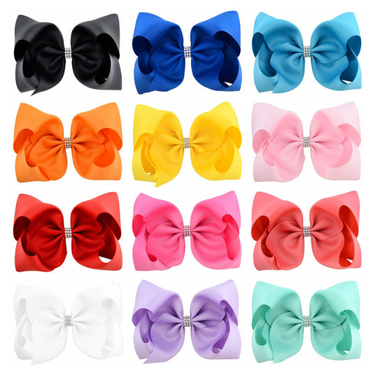 Children Fashion Solid Color 8 Inch Children'S Bow Headwear