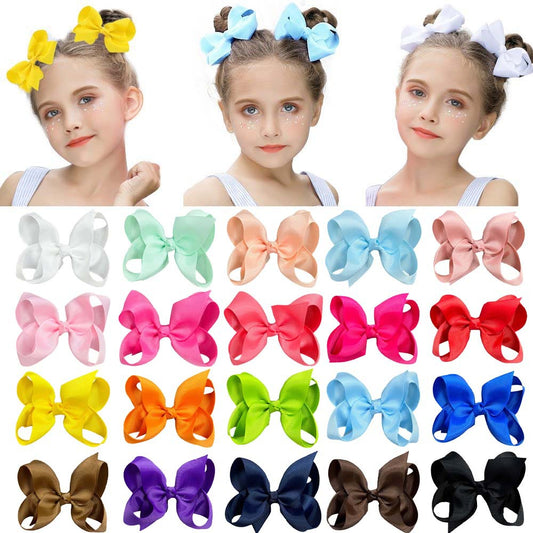 Kids Girls Cute Solid Color Bow Hairpin