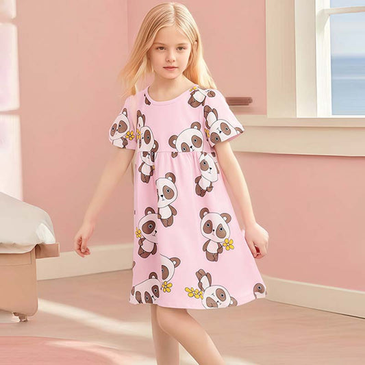 Kids Toddler Girls Casual Cute Short Sleeve Dress