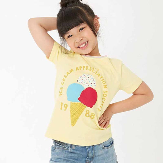 Kids Toddler Girls Casual Cute Print Short Sleeve Round Neck T-Shirt