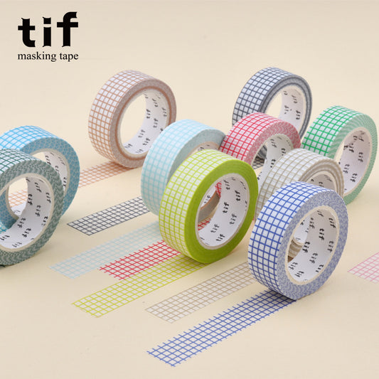 10m Plaid Sticker Basic Hand Account Paper Tape