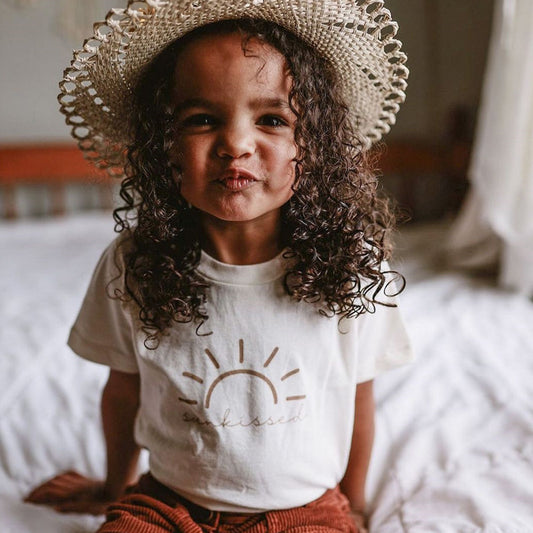 Kids Toddler Girls Fashion Simple White Half Sleeve T-Shirt