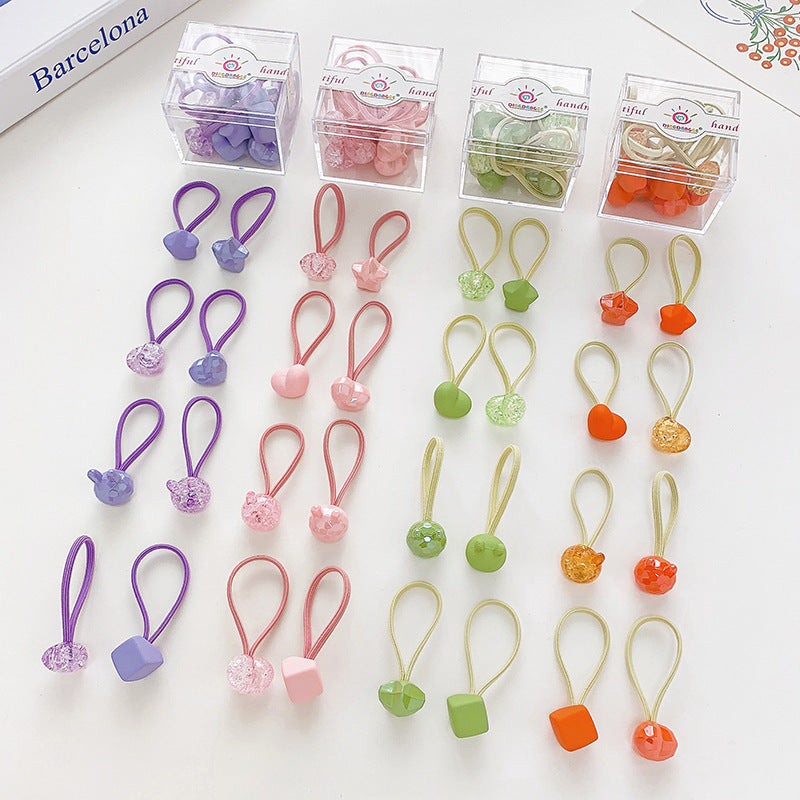 Cartoon Children Hair Ring Does Not Hurt The Hair Candy Color Hair Accessories