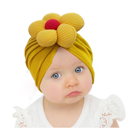 Newborn Cute Flower Turban Cap