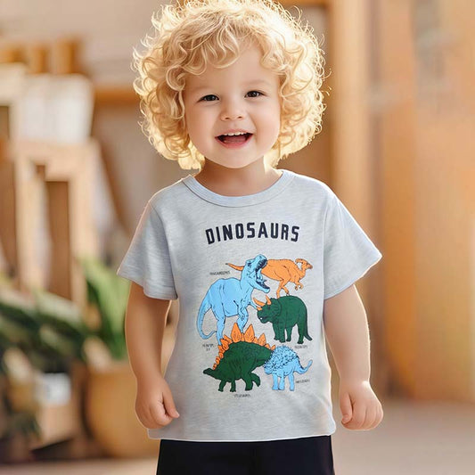 Kids Toddler Boys Casual Cartoon Short Sleeve T-Shirt