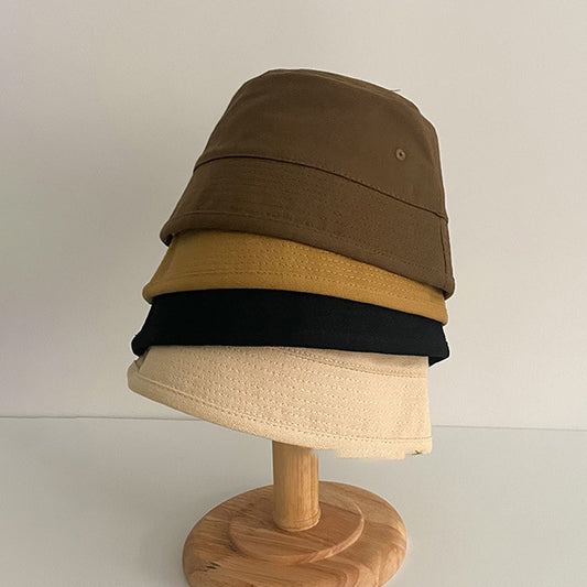 Children Fashion Simple Solid Color Sunscreen Bucket Hat