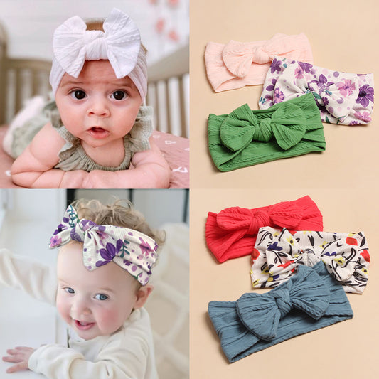 3pcs Spring Summer Baby Headscarf Children Cute Hair Bow Accessories