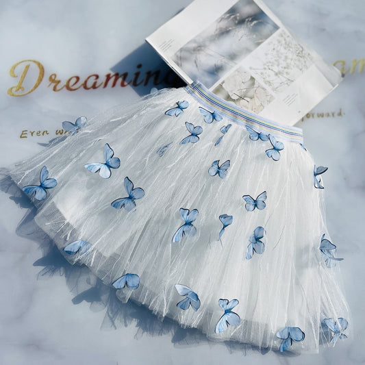Girl'S Fashion Butterfly Mesh Tutu Skirt