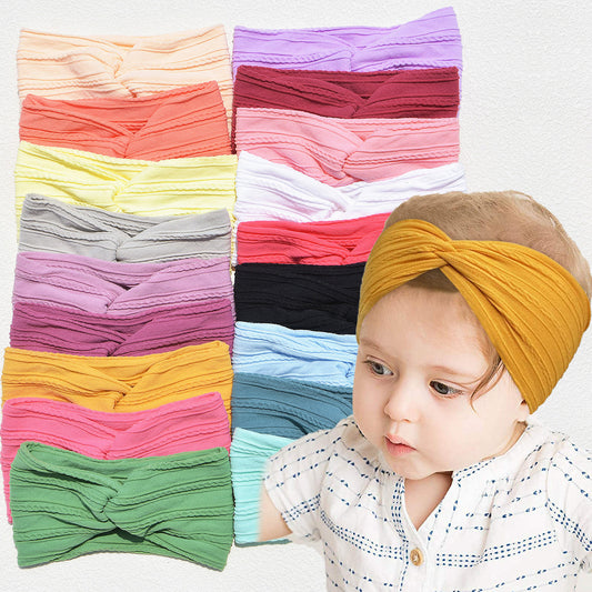 Baby Cute Solid Color Cross Hair Band