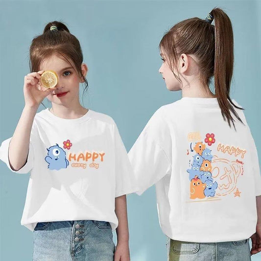 Kids Toddler Big Girls Casual Cute Cartoon Alphabet Print Long Sleeve T-Shirt