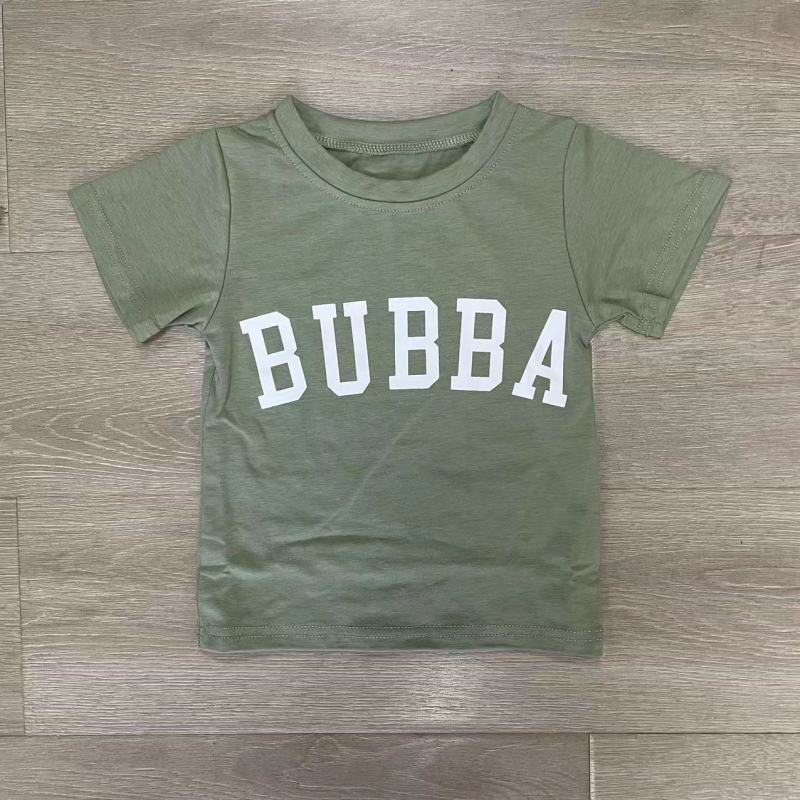 Kids Casual Round Neck Letter Print Pullover Short-Sleeved Top