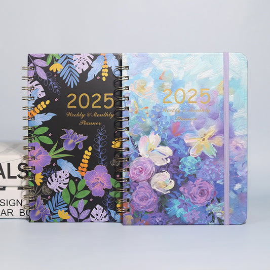 2025 Plant Flower A5 English Coil Notebook