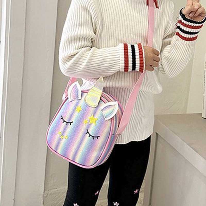 Kids Casual Cute Cartoon Rainbow Crossbody Bag