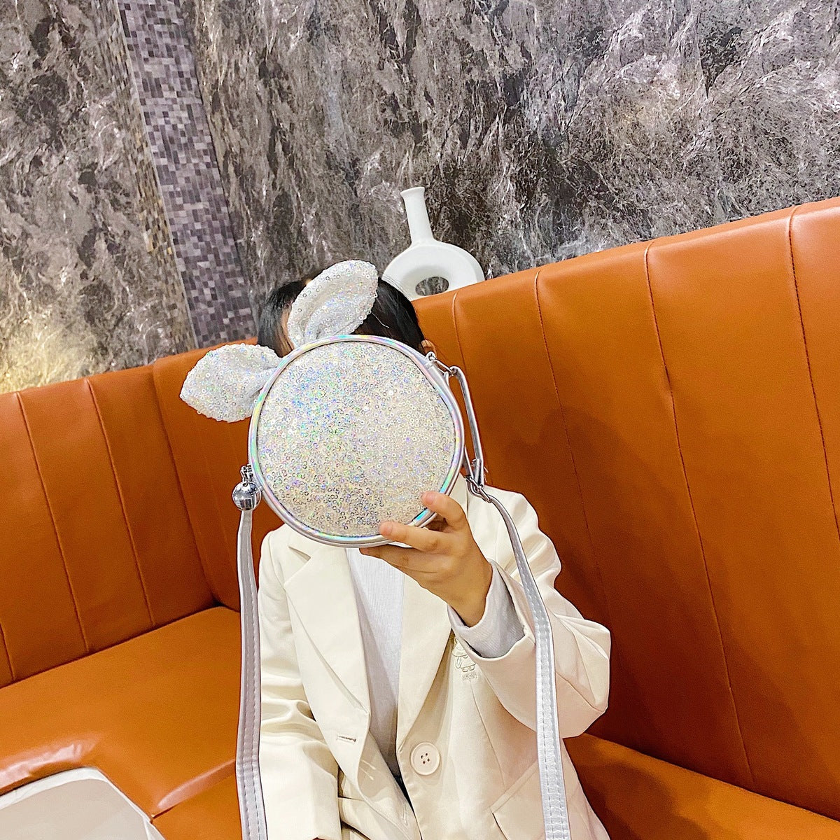 Kids Casual Cute Cartoon Sequins Crossbody Bag