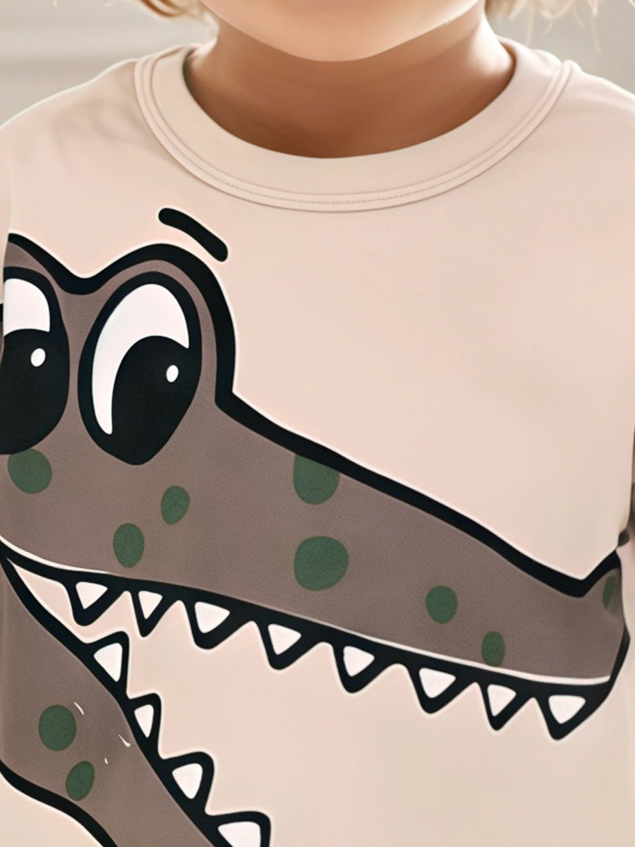 Kids Toddler Boys Casual Cartoon Short Sleeve T-Shirt