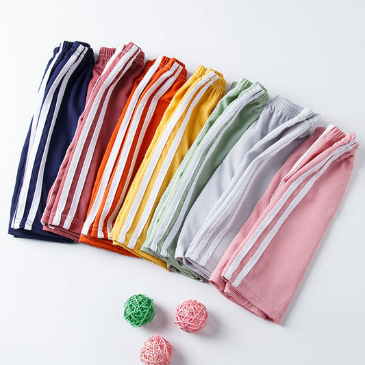 Children Kids Baby Fashion Girls Boys Casual Basic Strips Shorts