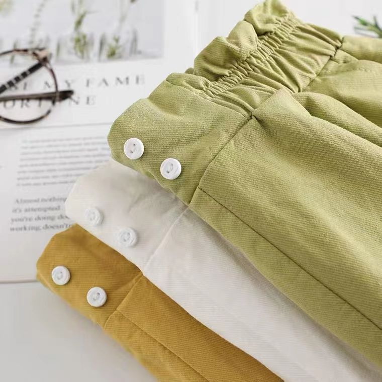 Girls Simple Solid Color Shorts
