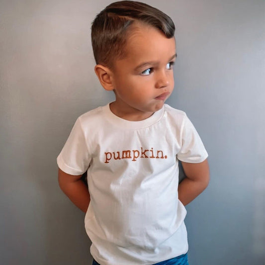 Kids Toddler Girls Boy Fashion Cotton Round Neck Alphabet Short Sleeve Top