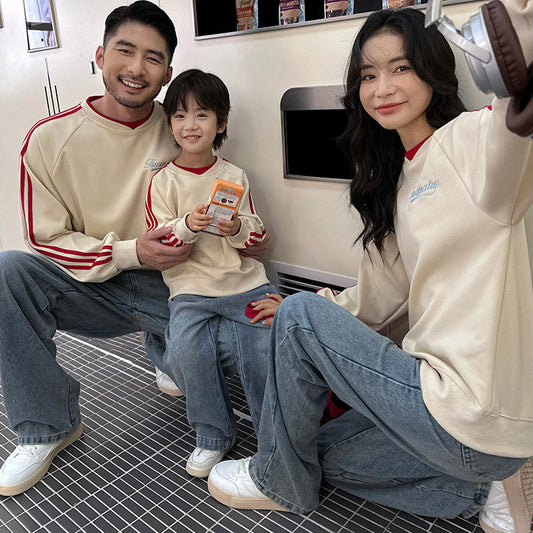 Autumn Simple Fashion Loose Parent-Child Jeans