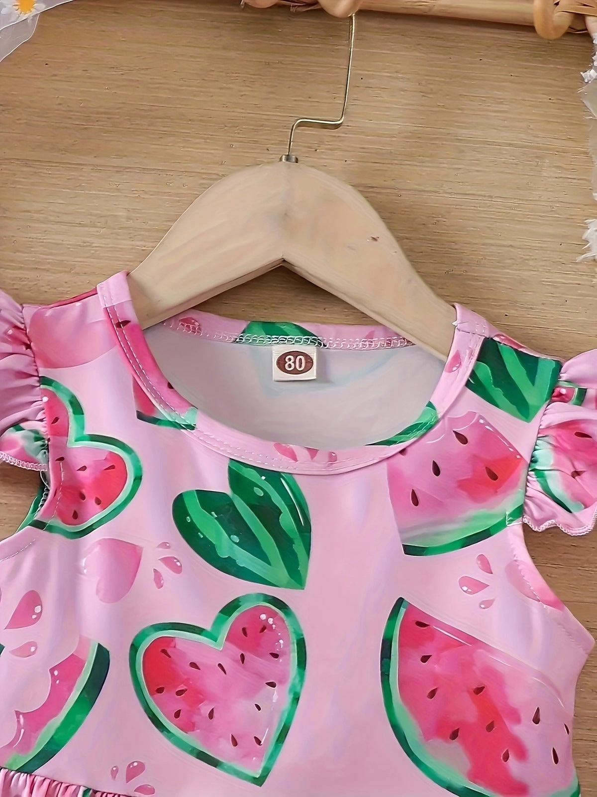 Kids Baby Girls Sweet Cute Watermelon Print Sleeveless Dress