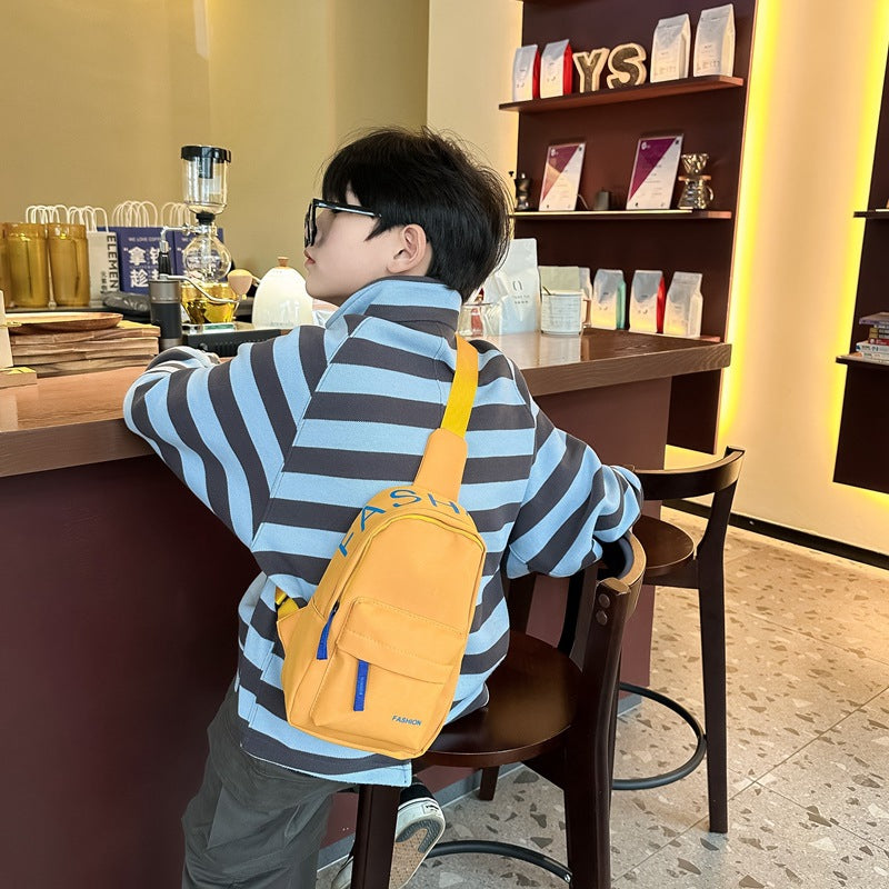 Kids Unisex Casual Cute Alphabet Chest Bag