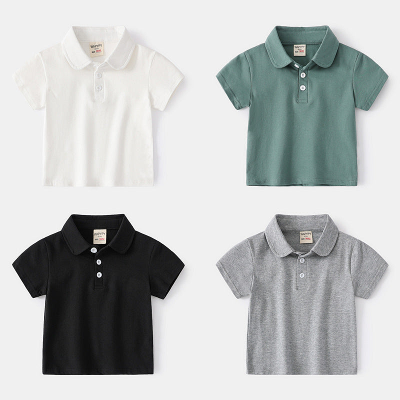 Children Kids Toddlers Boys Short Sleeve Polo Shirt