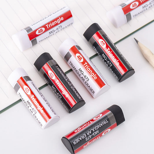 4B Triangle Black White Office Art Special Eraser