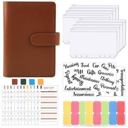 A6 Binder Budget Macaron Leather Notebook