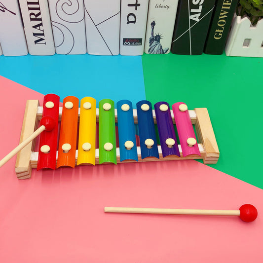 Baby Early Education Intelligence Color Octave Wooden Hand-knocking Toy
