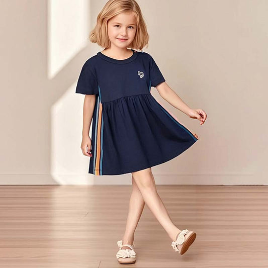Kids Toddler Girls Casual Cute Short Sleeve Dress