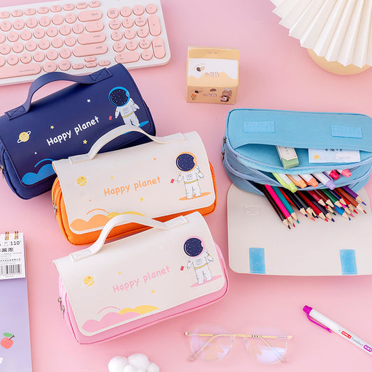 Astronaut Printing Multifunctional Stationery Pencil Case