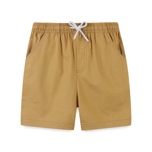 Kids Boys Fashion Simple Solid Color Cotton Casual Shorts