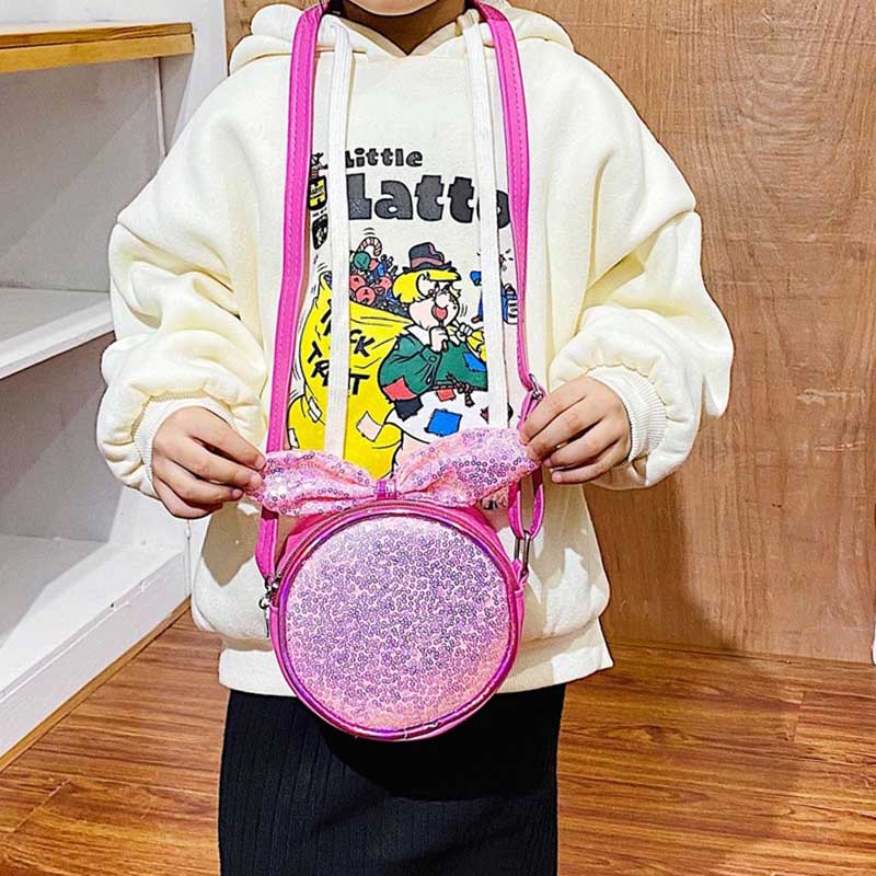 Kids Casual Cute Cartoon Sequins Crossbody Bag