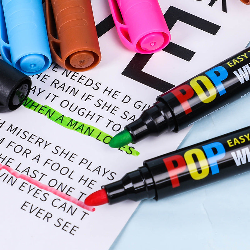 12-Color Easy-To-Erase Large-Capacity Erasable Whiteboard Pen For Teaching