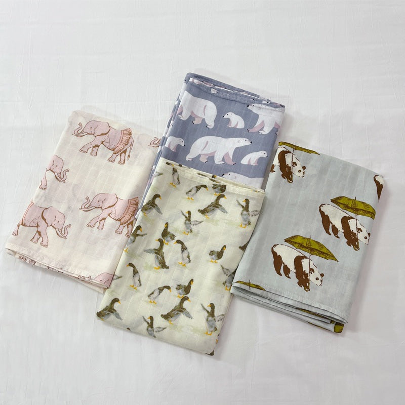 Baby Bamboo Cotton Gauze Bath Towel Newborn Blanket
