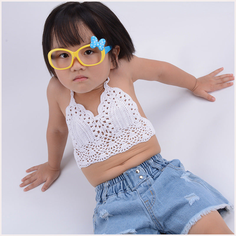 Kids Toddler Girls Beach Swimming Handmade Cotton Top