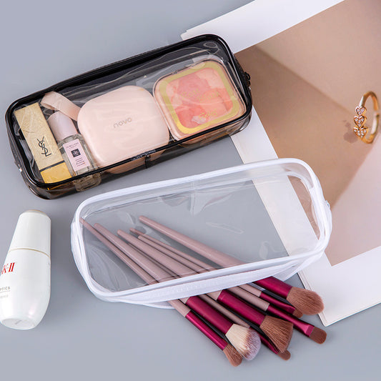 Simple Transparent Large Capacity Pencil Bag Cosmetic Bag