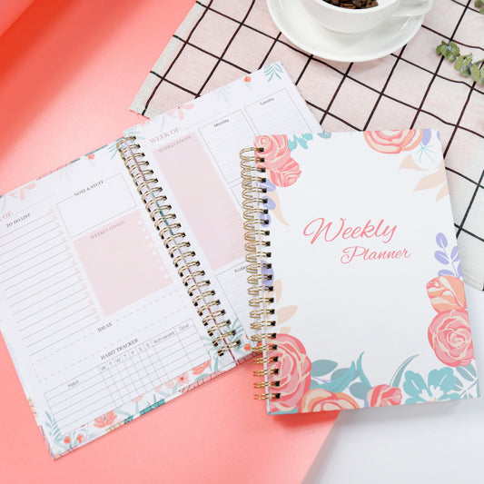 Weekly Plan Book A5 Full English Notebook Schedule Book Daily Plan Coil Notebook