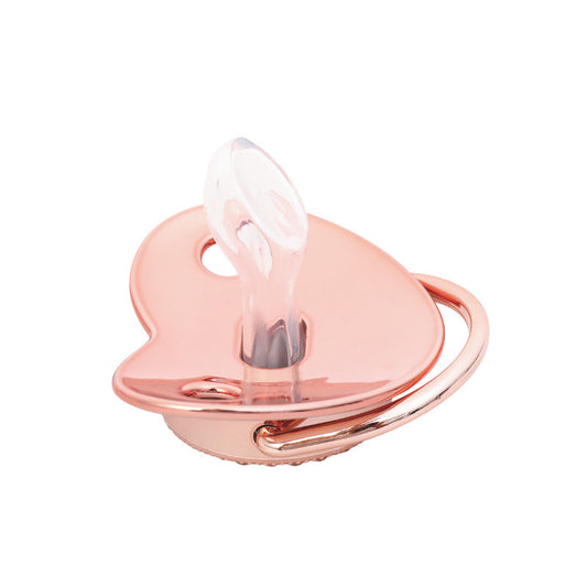 Baby 26 Letter Rose Gold Rhinestone Decor Weaning Soothing Pacifier