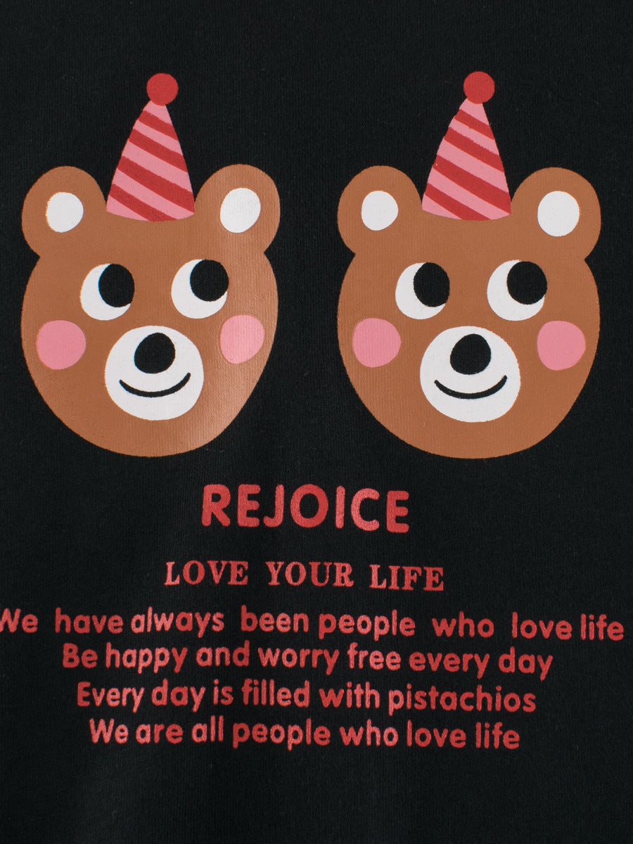 Kids Toddler Boys Girls Casual Cute Cartoon Print Long Sleeve Round Neck T-Shirt