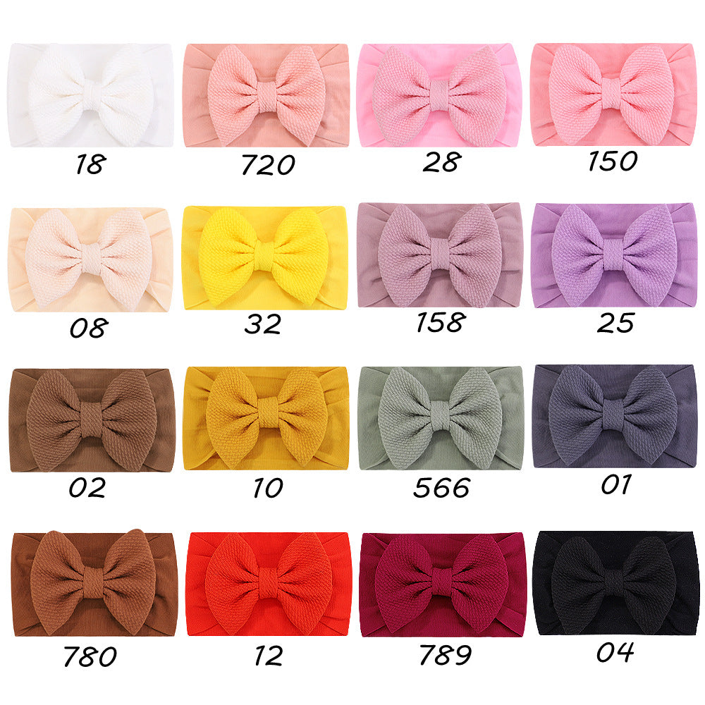 Cute Fashion Solid Color Baby Bow Headband