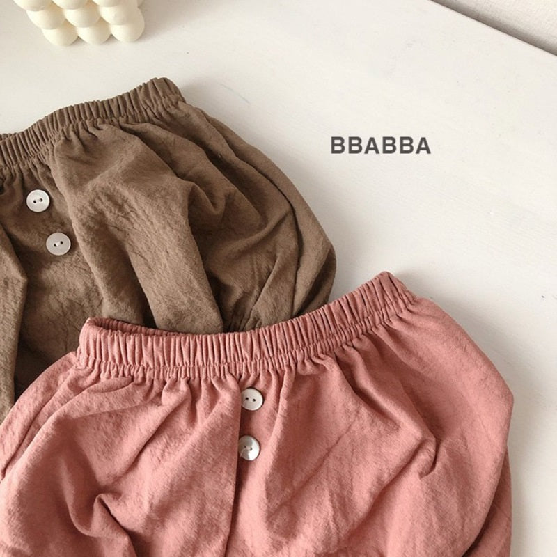 Baby Basic Solid Color Elastic Basic Shorts