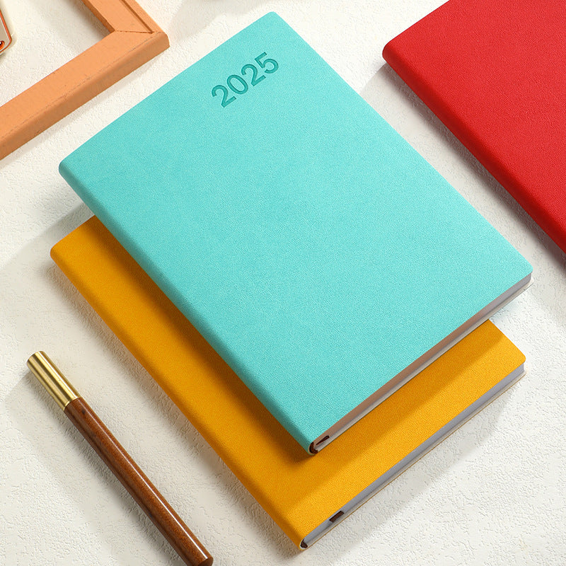 2025 Simple Solid Color English Spanish Daily Notebook