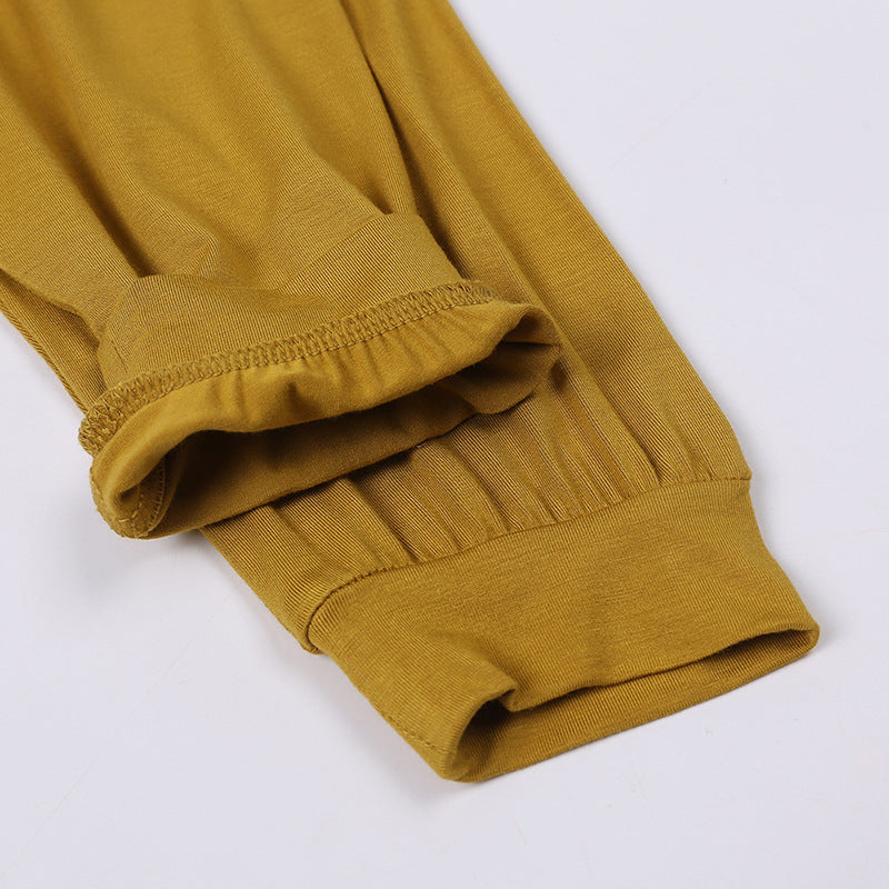 Kids Baby Boys Girls Casual Basic Solid Color Trousers