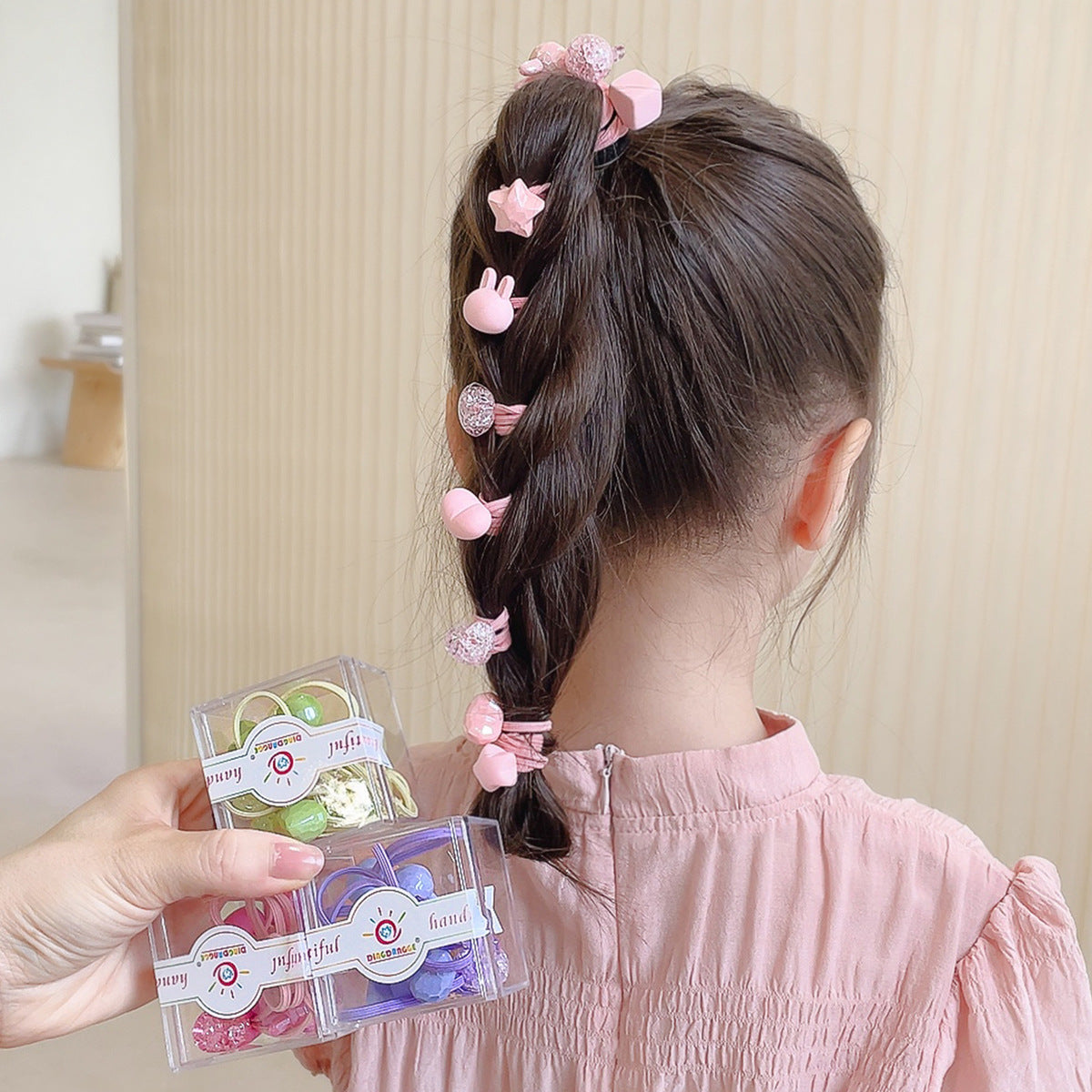 Cartoon Children Hair Ring Does Not Hurt The Hair Candy Color Hair Accessories