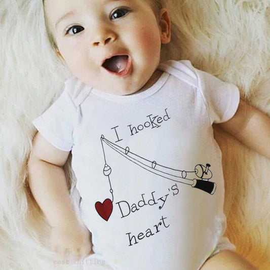 Baby Basic Letter Round Neck Short Sleeve Casual Romper